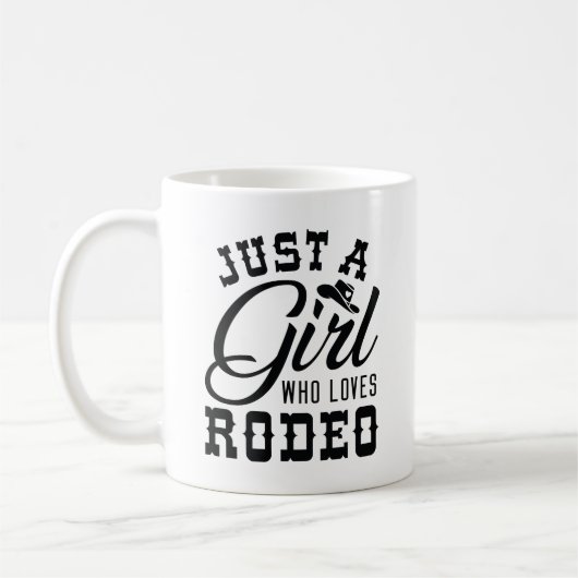 Just A Girl Who Loves Rodeo Koffiemok (Links)