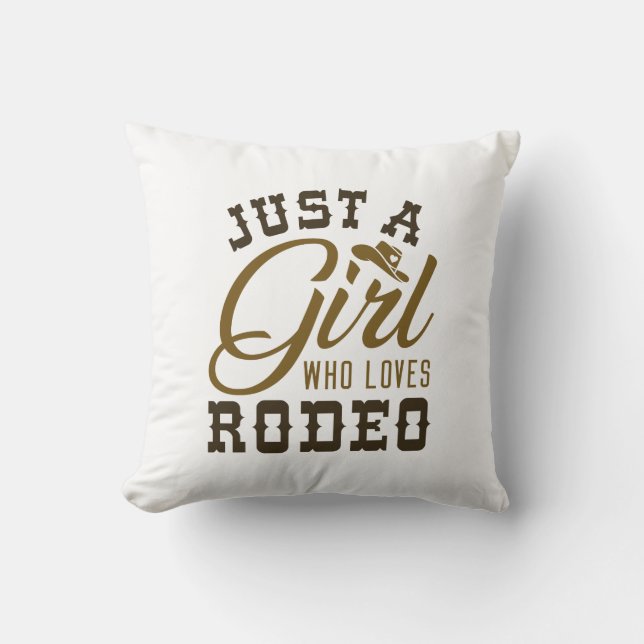 Just A Girl Who Loves Rodeo Kussen (Voorkant)