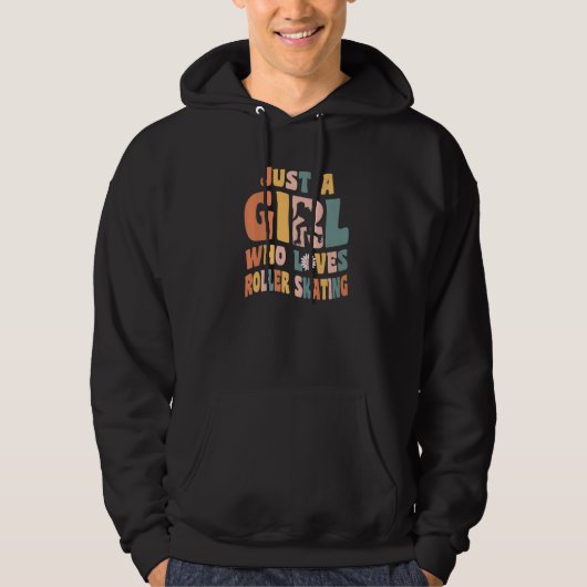 Just A Girl Who Loves Roller Skating Inline Skater Hoodie (Voorkant)