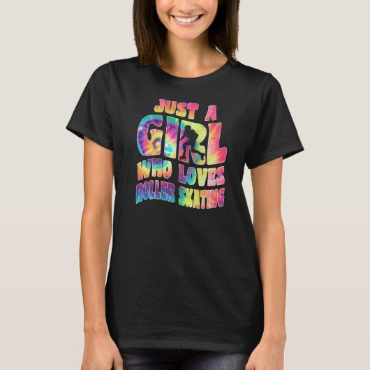 Just A Girl Who Loves Roller Skating Inline Skater T-shirt (Voorkant)