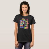 Just A Girl Who Loves Roller Skating Inline Skater T-shirt (Voorkant volledig)