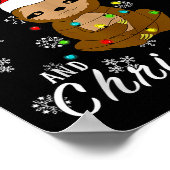 Just A Girl Who Loves Sloths &amp; Christmas Funny Poster (Hoek)