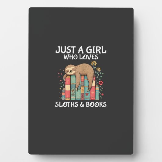 Just A Girl Who Loves Sloths and Books Cute Sloth  Fotoplaat (voorkant)