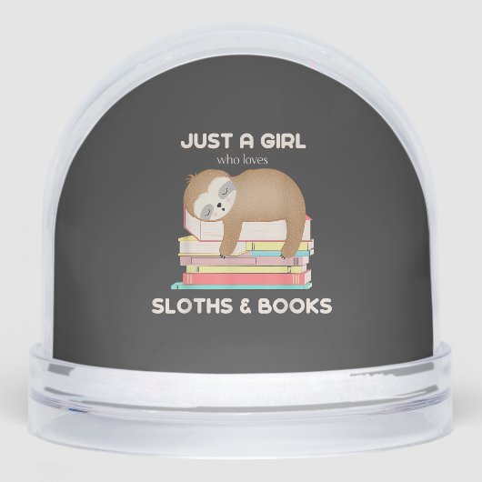 Just a girl who loves sloths and books Reader T-Sh Sneeuwbol (Voorkant)