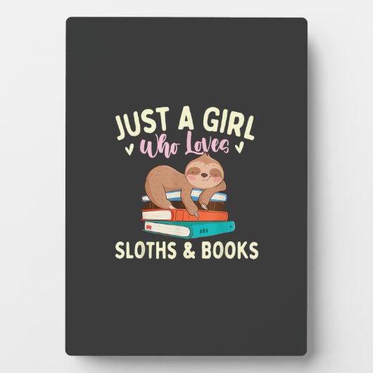 Just A Girl Who Loves Sloths & Books - Bookworm Re Fotoplaat (voorkant)