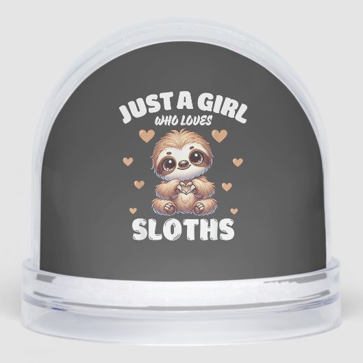 Just A Girl Who Loves Sloths, Cute Sloth Lovers T- Sneeuwbol (Voorkant)