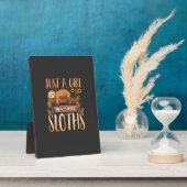 Just A Girl Who Loves Sloths Cute Sloth T-Shirt Fotoplaat (Zijkant)