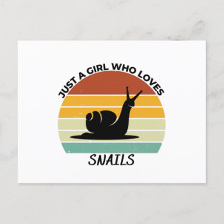 Just a girl who loves snails briefkaart