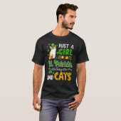 Just A Girl Who Loves St.Patrick's Day And Cats Sh T-shirt (Voorkant volledig)