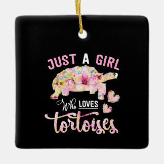 Just A Girl Who Loves Tortoise Keramisch Ornament