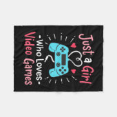 Just A Girl Who Loves Video Games Fleece Deken (Voorkant (Horizontaal))