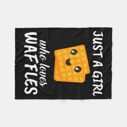 Just A Girl Who Loves Waffles Clothes Outfit Gift  Fleece Deken (Voorkant (Horizontaal))