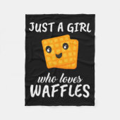 Just A Girl Who Loves Waffles Clothes Outfit Gift  Fleece Deken (Voorkant)