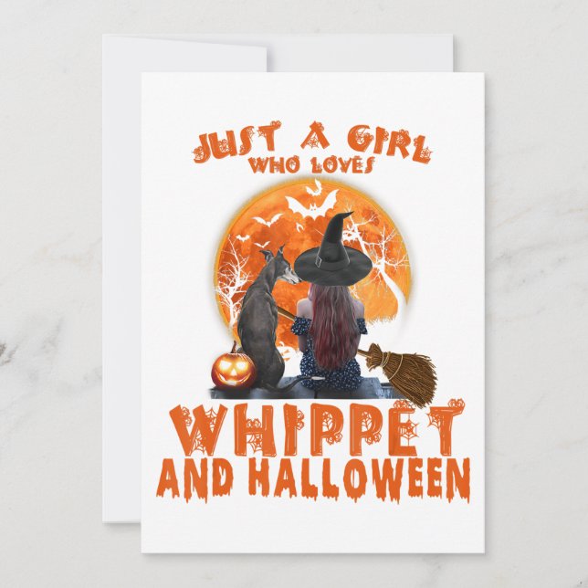 Just A Girl Who Loves Whippet Dog And Halloween (Voorkant)