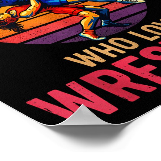 Just A Girl Who Loves Wrestling Funny Wrestler Wre Poster (Hoek)