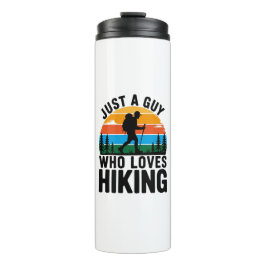 Just a Guy Who Loves Hiking Retro Travel  Thermosbeker