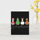 Just A Jolly Cute Goose Funny Merry Goosemas Chris Kaart (Gele Bloem)