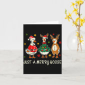 Just A Jolly Cute Goose Funny Merry Goosemas Chris Kaart (Gele Bloem)