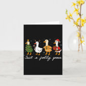 Just A Jolly Cute Goose Funny Merry Goosemas Chris Kaart (Gele Bloem)