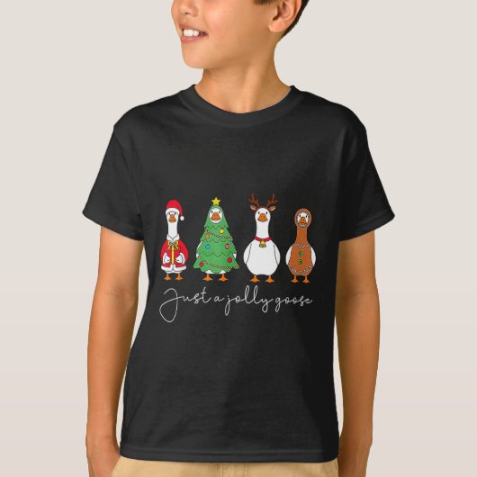 Just A Jolly Cute Goose Funny Merry Goosemas Chris T-shirt (Voorkant)