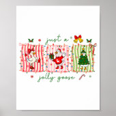 Just A Jolly Goose Christmas Lights Ne Bow Coquett Poster (Voorkant)