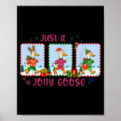 Just A Jolly Goose Christmas Santa Bow Xmas Light  Poster (Voorkant)