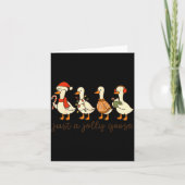 Just A Jolly Goose Christmas Silly Goose Funny Xma Kaart (Voorkant)