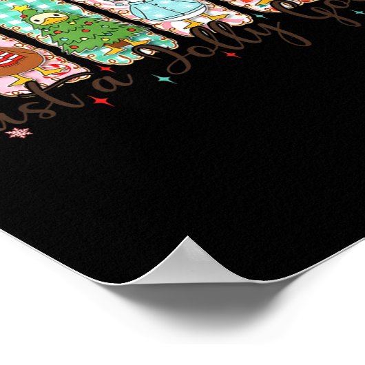 Just A Jolly Goose Funny Christmas Men Women Kids  Poster (Hoek)