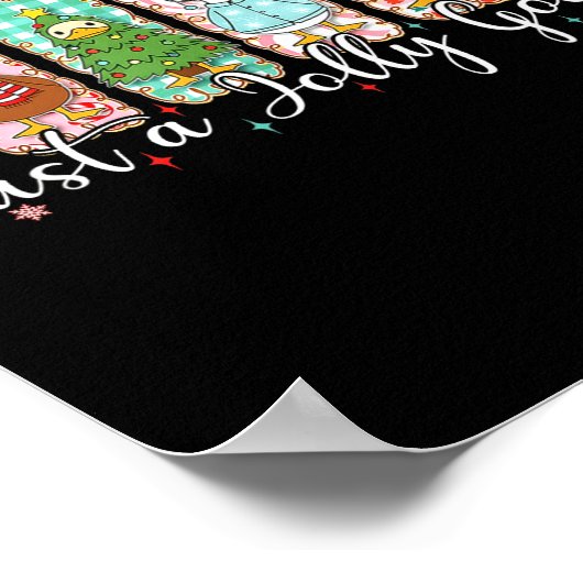 Just A Jolly Goose Funny Christmas Men Women Kids  Poster (Hoek)