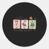 Just A Jolly Goose Funny Goose Santa Reindeer Cute Ronde Sticker (Voorkant)