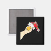 Just A Jolly Goose Funny Silly Goose Santa Christm Magneet (Voorkant / Achterkant)