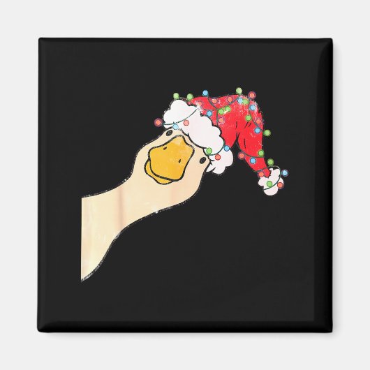 Just A Jolly Goose Funny Silly Goose Santa Christm Magneet (Voorkant)