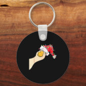 Just A Jolly Goose Funny Silly Goose Santa Christm Sleutelhanger (Voorkant)