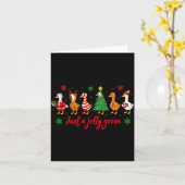 Just A Jolly Goose Merry Christmas Funny Xmas Men Kaart (Gele Bloem)