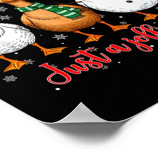 Just A Jolly Goose Merry Goosemas Christmas Santa  Poster (Hoek)