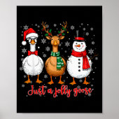 Just A Jolly Goose Merry Goosemas Christmas Santa  Poster (Voorkant)