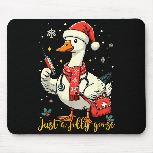 Just A Jolly Goose Nurse Christmas Funny Goose Nur Muismat (Voorkant)