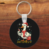 Just A Jolly Goose Nurse Christmas Funny Goose Nur Sleutelhanger (Voorkant)