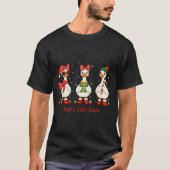 Just A Jolly Goose Santa Cute Bow Christmas Men Wo T-shirt (Voorkant)