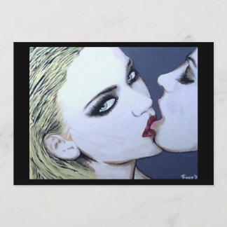 ‘Just a Kiss’ Painting on a Small-Scale Print Kaart