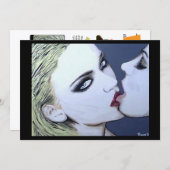 ‘Just a Kiss’ Painting on a Small-Scale Print Kaart (Voorkant / Achterkant)