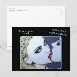 'Just a Kiss' schilderij op een Briefkaart