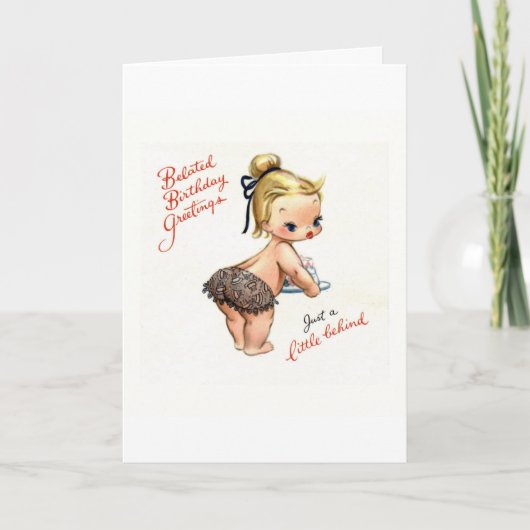 "Just a Little Behind" Kaart (Voorkant)