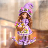 Just A Little Bit Of Magic Cute Whimsical Witch Gi Raamsticker (Vel 2)