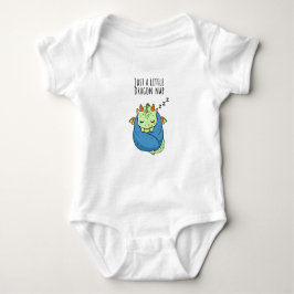 Just a Little Dragon Nap Cute Sleeping Baby Dragon Romper