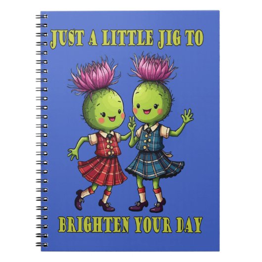 Just A Little Jig To Brighten Folded Holiday Card Notitieboek (Voorkant)