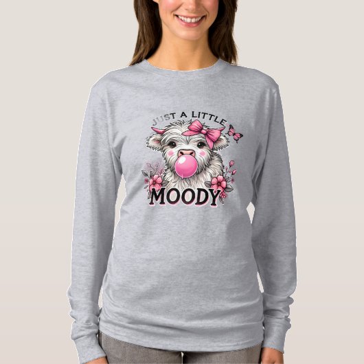 Just A Little Moody Baby Cow T-shirt (Voorkant)