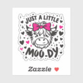 Just a little moody cow  sticker (Vel)