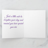 Just a Little Note Elegant Floral Greeting Card Bedankkaart (Binnen)