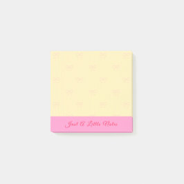 Just A Little Note Pink Bow Watermark On Yellow